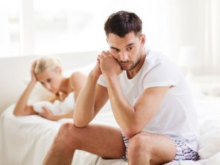 A man with erectile dysfunction having sexual performance problems